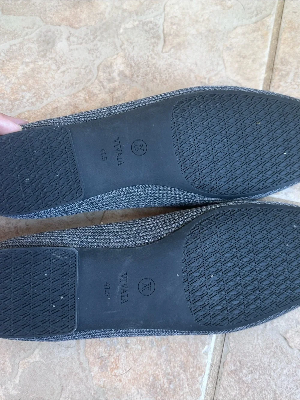 VIVAIA Margot 2.0 Square Toe Knitted Flats Gray Worn Once!​